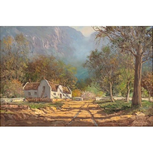 288 - Gabriel de Jongh (South African 1913 - 2004) CAPE DUTCH FARMHOUSE