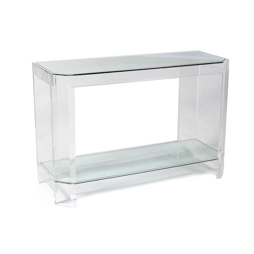 148 - A LUCITE CONSOLE TABLE, MODERN