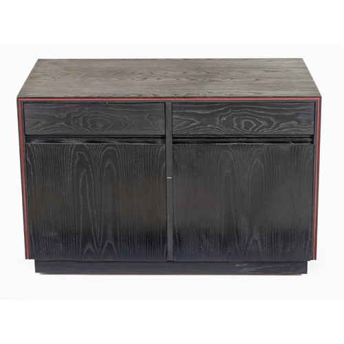 150 - AN EBONISED CREDENZA, MODERN