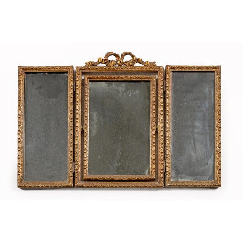 126 - A GILT MIRROR