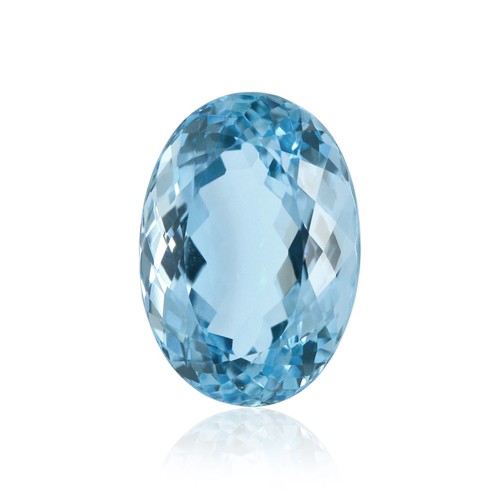 325 - AN OVAL AQUAMARINE 4,34 CARATS