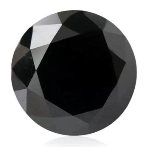 335 - A ROUND BRILLIANT-CUT BLACK DIAMOND 5,34 CARATS