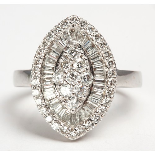 146 - A DIAMOND DRESS RING