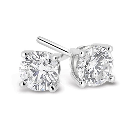 241 - A PAIR OF 0,70 CARAT CLAW-SET DIAMOND STUD EARRINGS