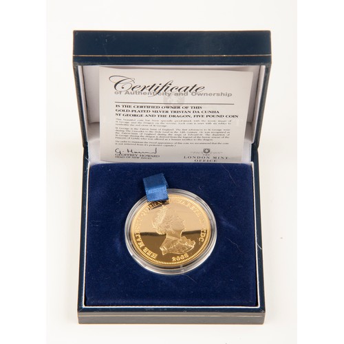 88 - A GOLD PLATED SILVER QUEEN ELIZABETH COIN