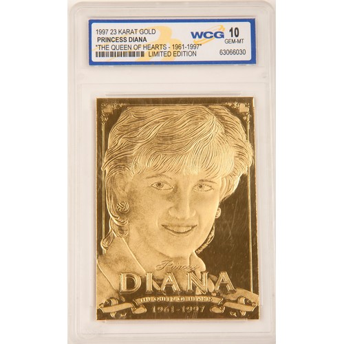 96 - A 1997 24CT GOLD PRINCESS DIANA LARGE STAMP