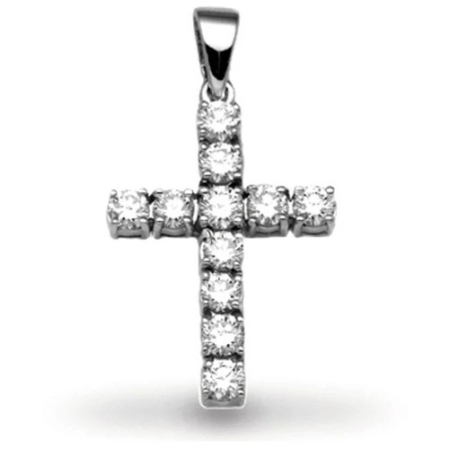 219 - A DIAMOND CROSS PENDANT