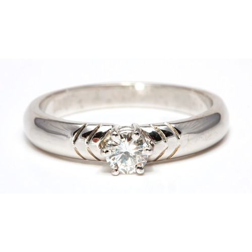 138 - A DIAMOND DRESS RING