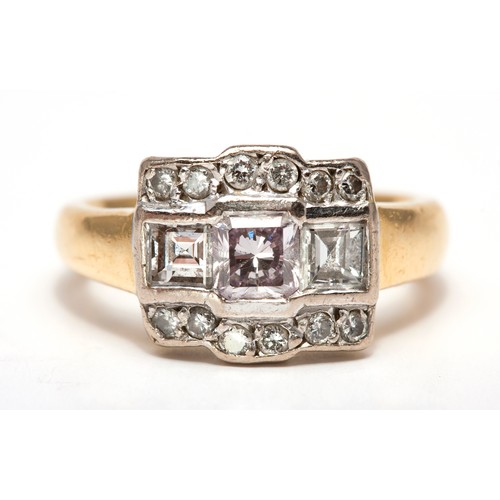 141 - A DIAMOND DRESS RING