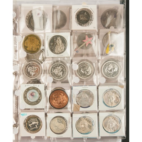 77 - A COLLECTION OF SILVER COINS, MOSTLY ONE OUNCES