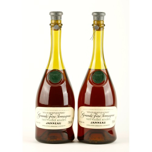 341 - TWO BOTTLES OF JANNEAU ARMAGNAC TRES VEILLE RESERVE