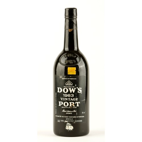 447 - A BOTTLE OF DOWS PORT VINTAGE 1983