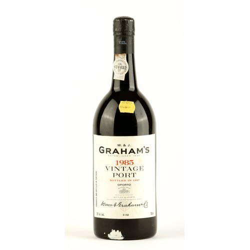 446 - A BOTTLE OF GRAHAMS PORT VINTAGE 1985