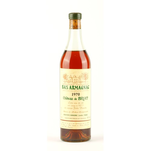 352 - A BOTTLE OF CHATEAU DE BRIAT ARMAGNAC BARON PICHON LONGUEVILLE 1970