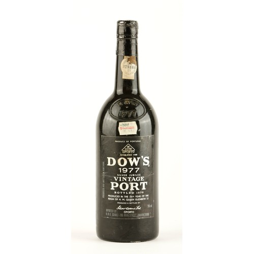 437 - A BOTTLE OF DOWS PORT VINTAGE 1977