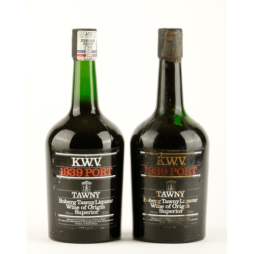 422 - TWO BOTTLES OF KWV CAPE VINTAGE TAWNY 1939