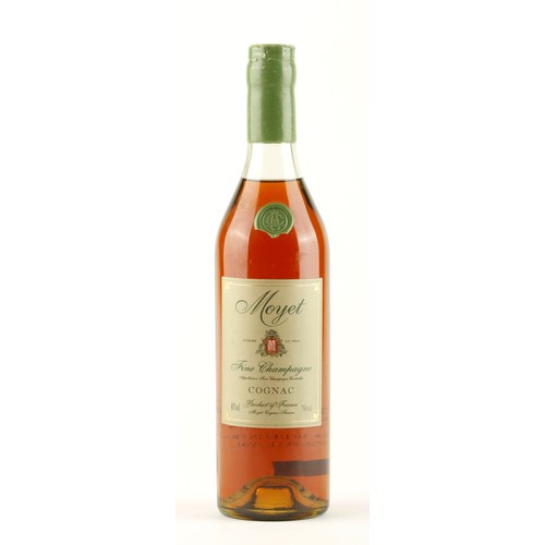 379 - A BOTTLE OF MOYET COGNAC GREEN LABEL