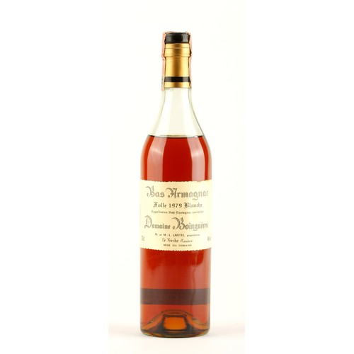 342 - A BOTTLE OF DOMAINE BOINGNERES ARMAGNAC M L LAFITTE LE FRECHE 1979