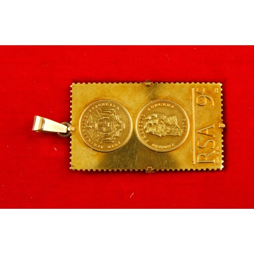 17 - A 1974 BURGERSPOND POSTAGE STAMP REPLICA PENDANT