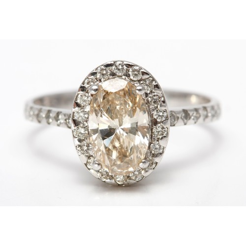 143 - A DIAMOND DRESS RING