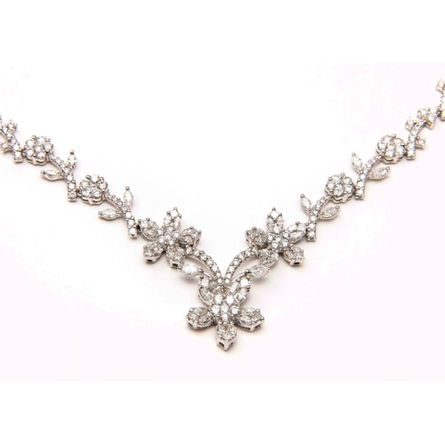 227 - A DIAMOND DESIGNER NECKLACE