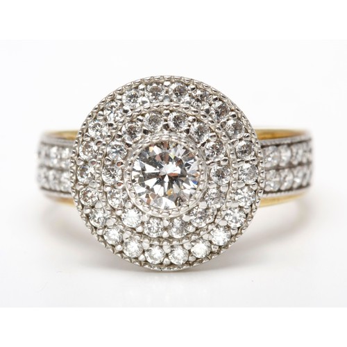 293 - A SWAROVSKI STYLE CRYSTAL PAVE SET DRESS RING