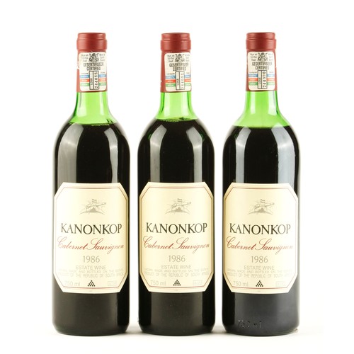 528 - THREE BOTTLES OF KANONKOP CABERNET SAUVIGNON