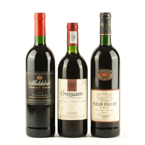 535 - ONE BOTTLE OF FLEUR DU CAP MERLOT, ONE BOTTLE OF OVERGAAUW PINOTAGE CABERNET FRANC AND ONE BOTTLE OF... 