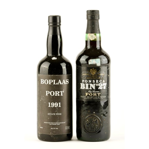 546 - ONE BOTTLE OF BOPLAAS PORT AND ONE BOTTLE OF FONSECA BIN NO 27 PORT