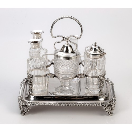 1121 - AN ELECTROPLATED CONDIMENT SET