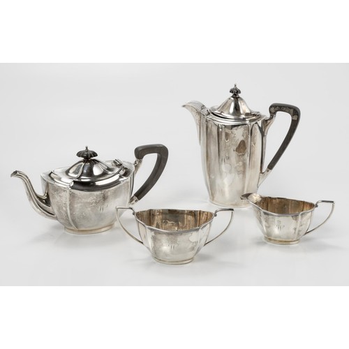 1090 - AN ELIZABETH II SILVER FOUR PIECE TEA AND COFFEE SERVICE, BARKER BROTHERS SILVER LTD, BIRMINGHAM, 19... 