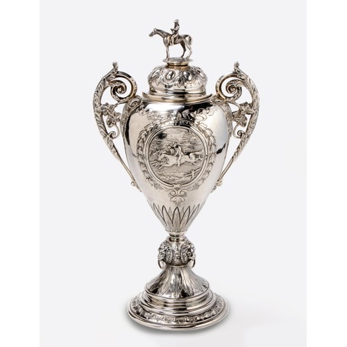 1035 - A VICTORIAN SILVER TROPHY CUP, GEORGE UNITE, BIRMINGHAM, 1865