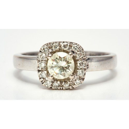 129 - A DIAMOND DRESS RING