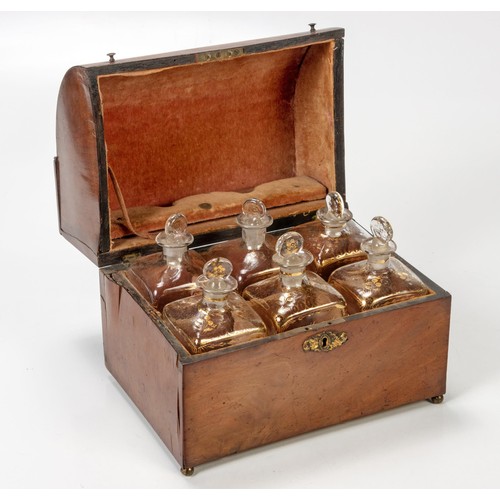 952 - A WALNUT DECANTER BOX