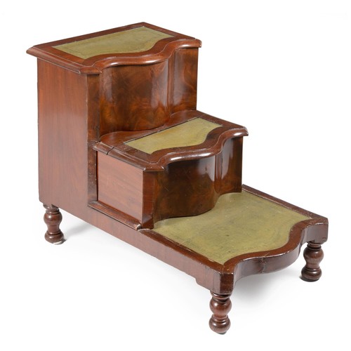 90 - A  VICTORIAN MAHOGANY BED STEP COMMODE