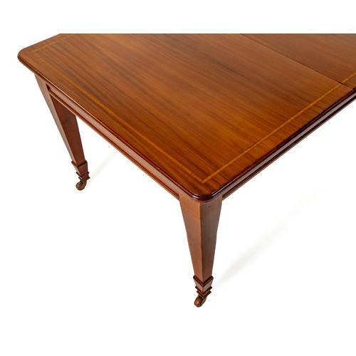 84 - A MAHOGANY EXTENDING DINING TABLE, 19TH CENTURY