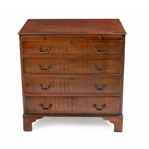 63 - A  GEORGE III MAHOGANY CHEST OF DRAWERS