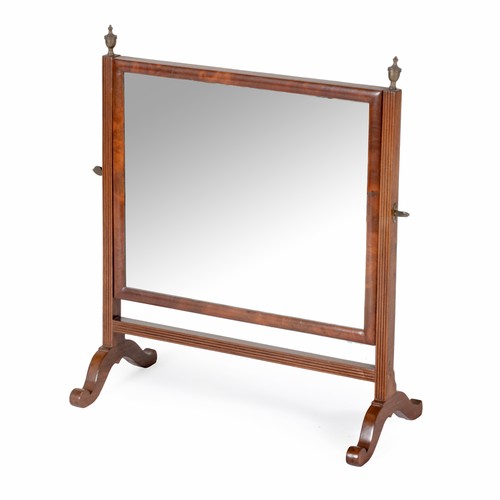 71 - A REGENCY MAHOGANY DRESSING TABLE MIRROR