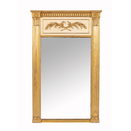 139 - A GILTWOOD OVERMANTEL MIRROR, 19TH CENTURY