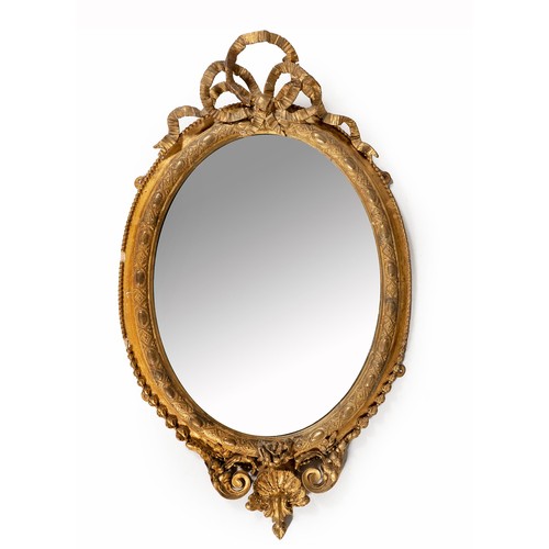 92 - A VICTORIAN GILT MIRROR