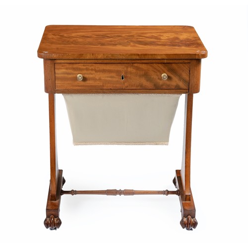 107 - A VICTORIAN MAHOGANY WORK TABLE