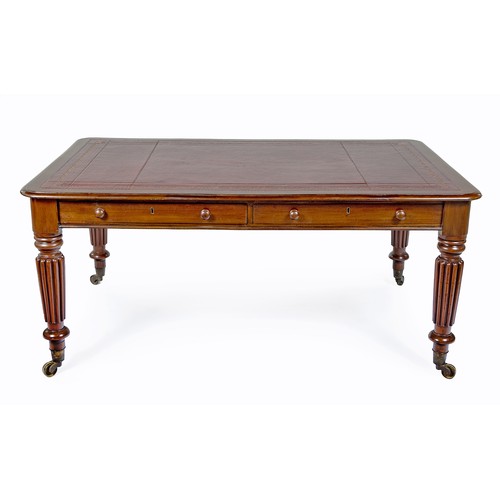 340 - A WILLIAM IV MAHOGANY WRITING TABLE