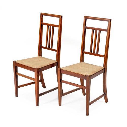 120 - A PAIR OF EDWARDIAN SIDE CHAIRS, MANUFACTURED BY BELWEB, CAPE TOWN, CIRCA 1915