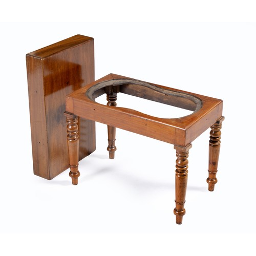 111 - A MAHOGANY BIDET, 19TH CENTURY