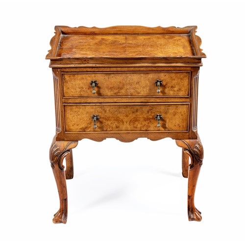 117 - A WALNUT BEDSIDE CABINET, 19TH CENTURY