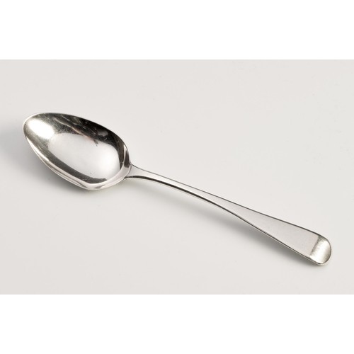 1017 - A GEORGE III SILVER OLD ENGLISH PATTERN TEASPOON, CHARLES SAFFELL, LONDON, 1794