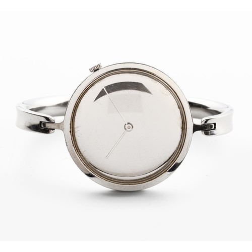 176 - A STAINLESS-STEEL BANGLE WRISTWATCH, DESIGNED BY VIVIANNA TORUN BÜLOW-HÜBE FOR GEORG JENSEN