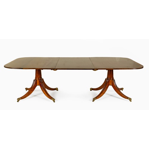 66 - A REGENCY STYLE MAHOGANY DINING ROOM TABLE, MANUFACTURED BY PIERRE CRONJE