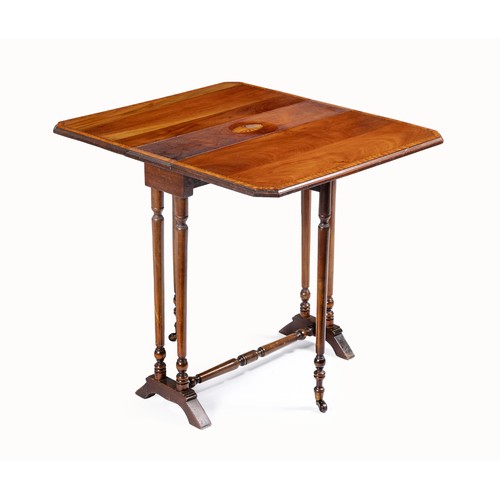 114 - A MAHOGANY SUTHERLAND TABLE, 19TH CENTURY