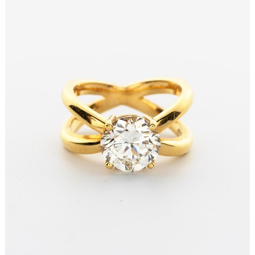 456 - A DIAMOND SOLITAIRE RING, CHARLES GREIG JEWELLERS